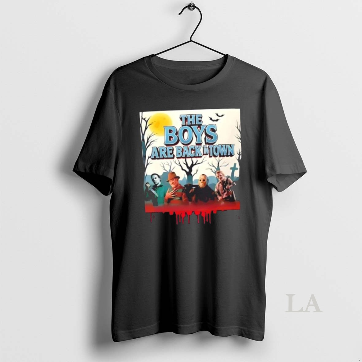 Original The Boys Are Back In Town Spooky Season Horror Halloween Shirt