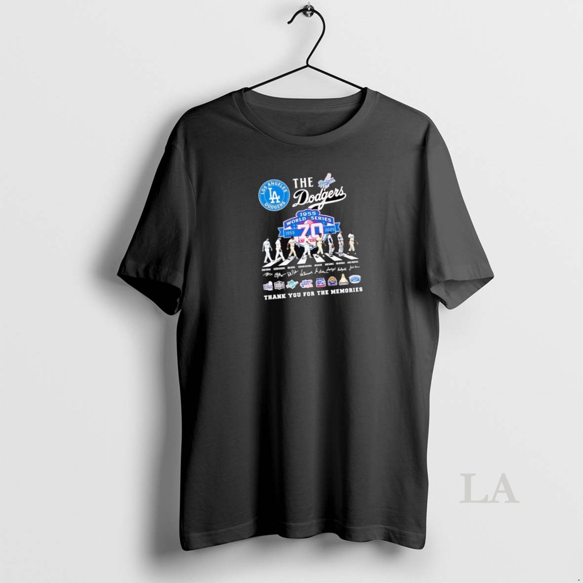 Original The Dodgers 70th Anniversary 1955 2025 Thank You For The Memories Shirt