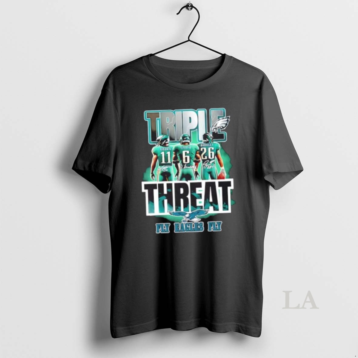 Original The Eagles Triple Threat Brown Smith Barkley Fly Eagles Fly Shirt