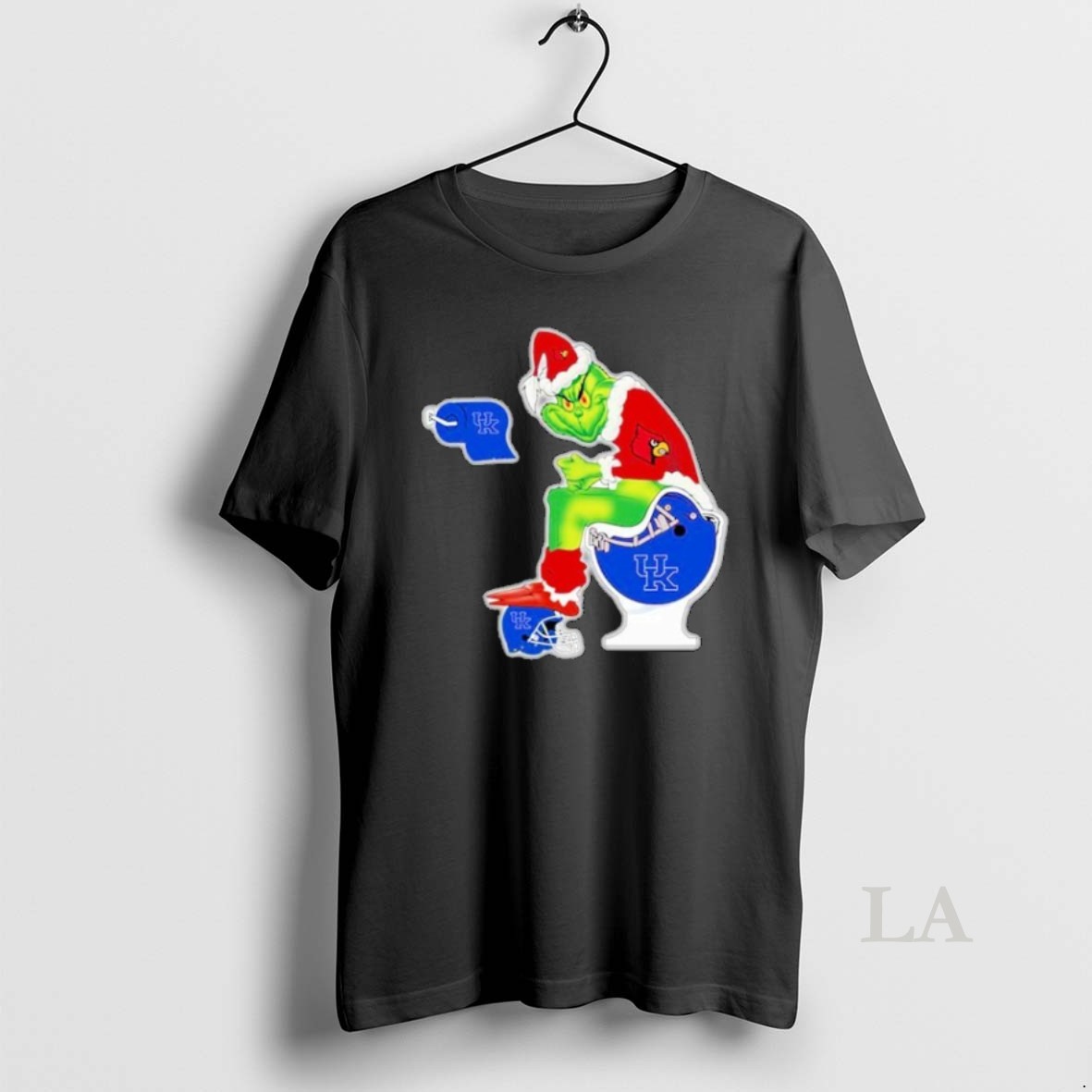 Original The Grinch Louisville Cardinals Sitting On Toilet Kentucky Wildcats Xmas Holiday Christmas Shirt