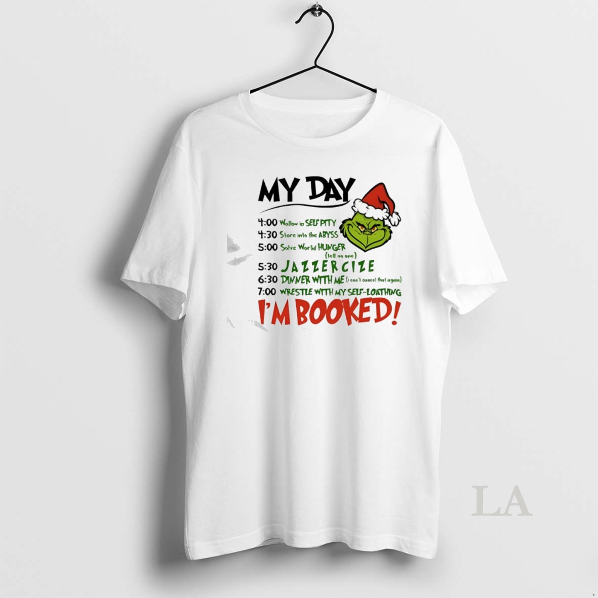 Original The Grinch My Day Im Booked Christmas Shirt