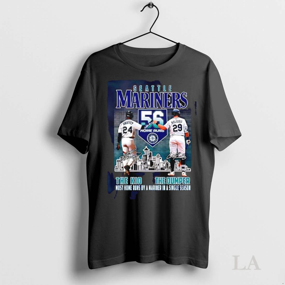 Original The Kid Ken Griffey Jr The Big Dumper Alex Rodriguez Seattle Mariners 56 Home Runs Ladies Shirt