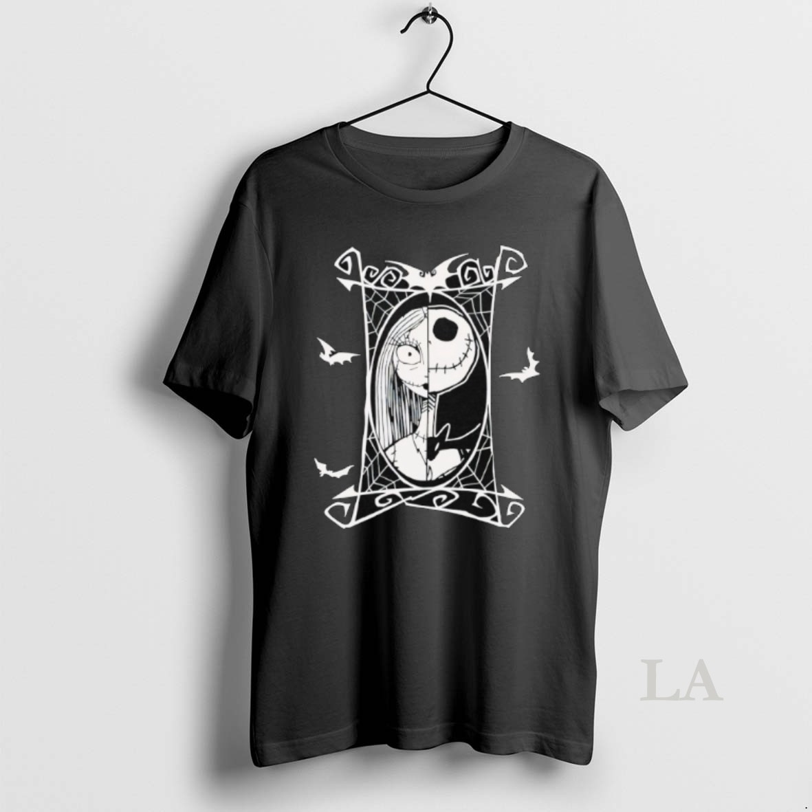 Original The Nightmare Before Christmas Jack Sally Split Portrait Halloween Shirt