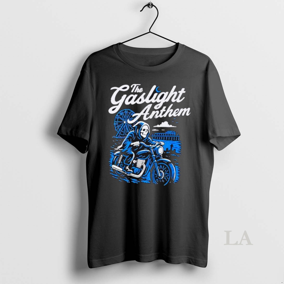 Original The Gaslight Anthem Grim Reaper Motorcycle Shirt
