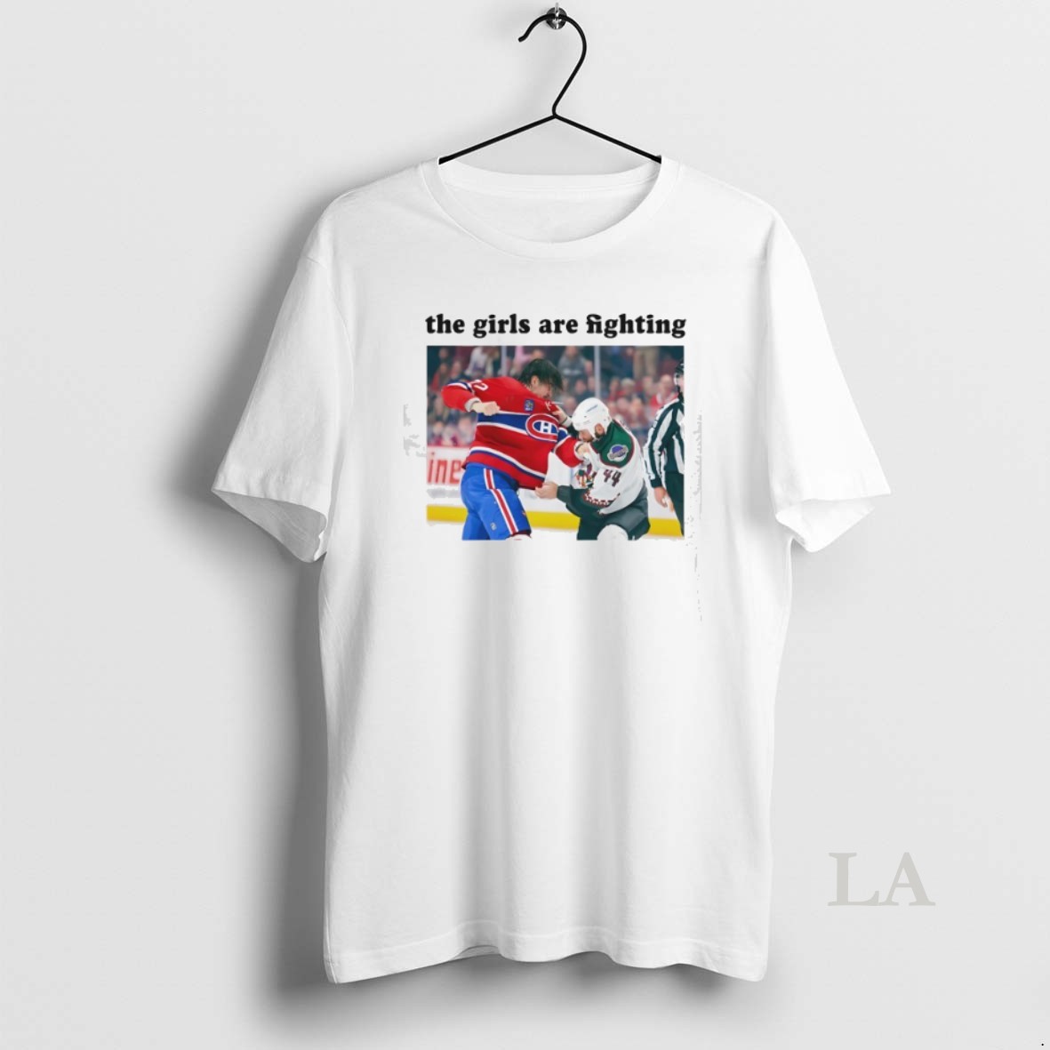 Original The Girls Are Fighting Montreal Canadiens Vs Arizona Coyotes Hockey Shirt