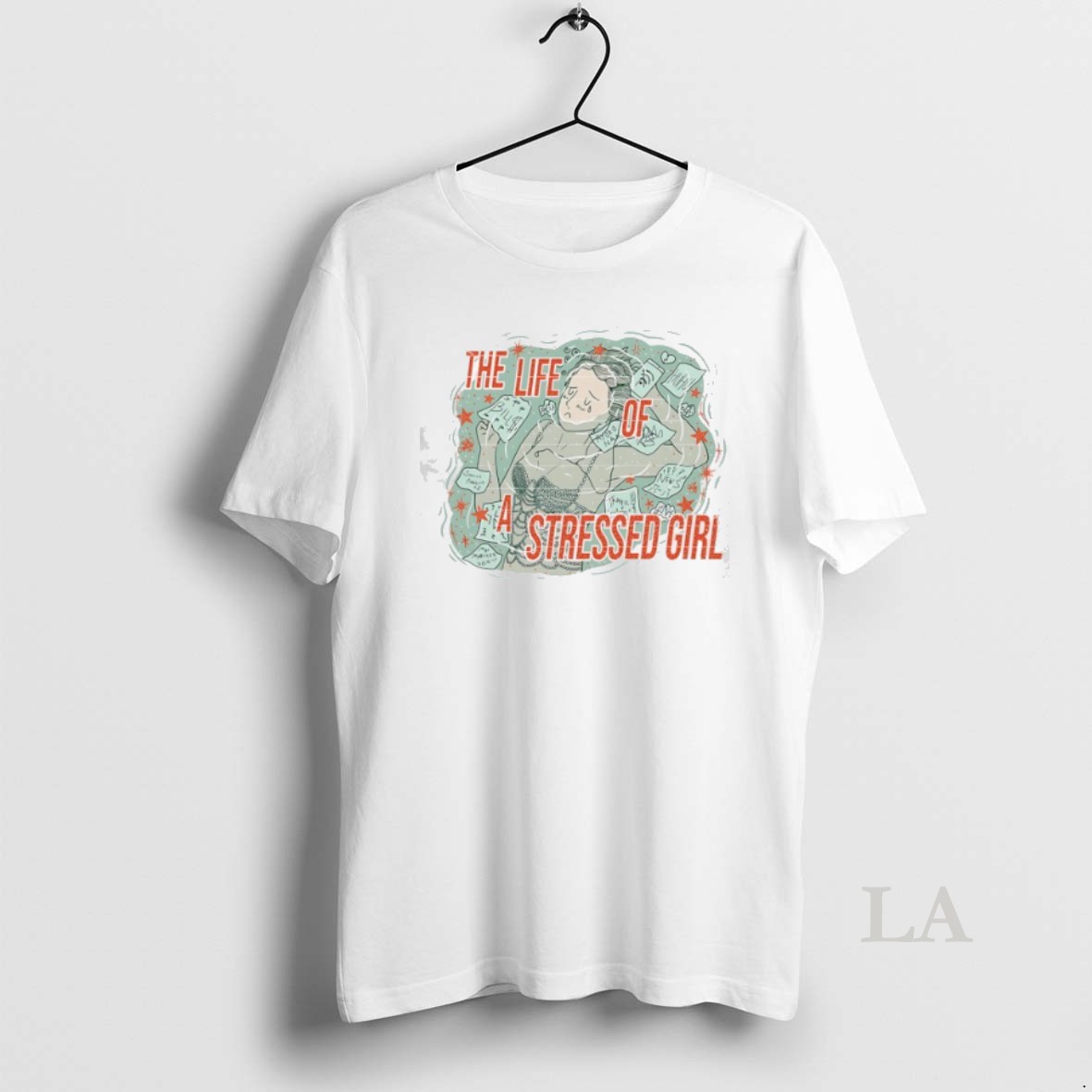 Original The Life Of A Stressed Girl Parody Shirt