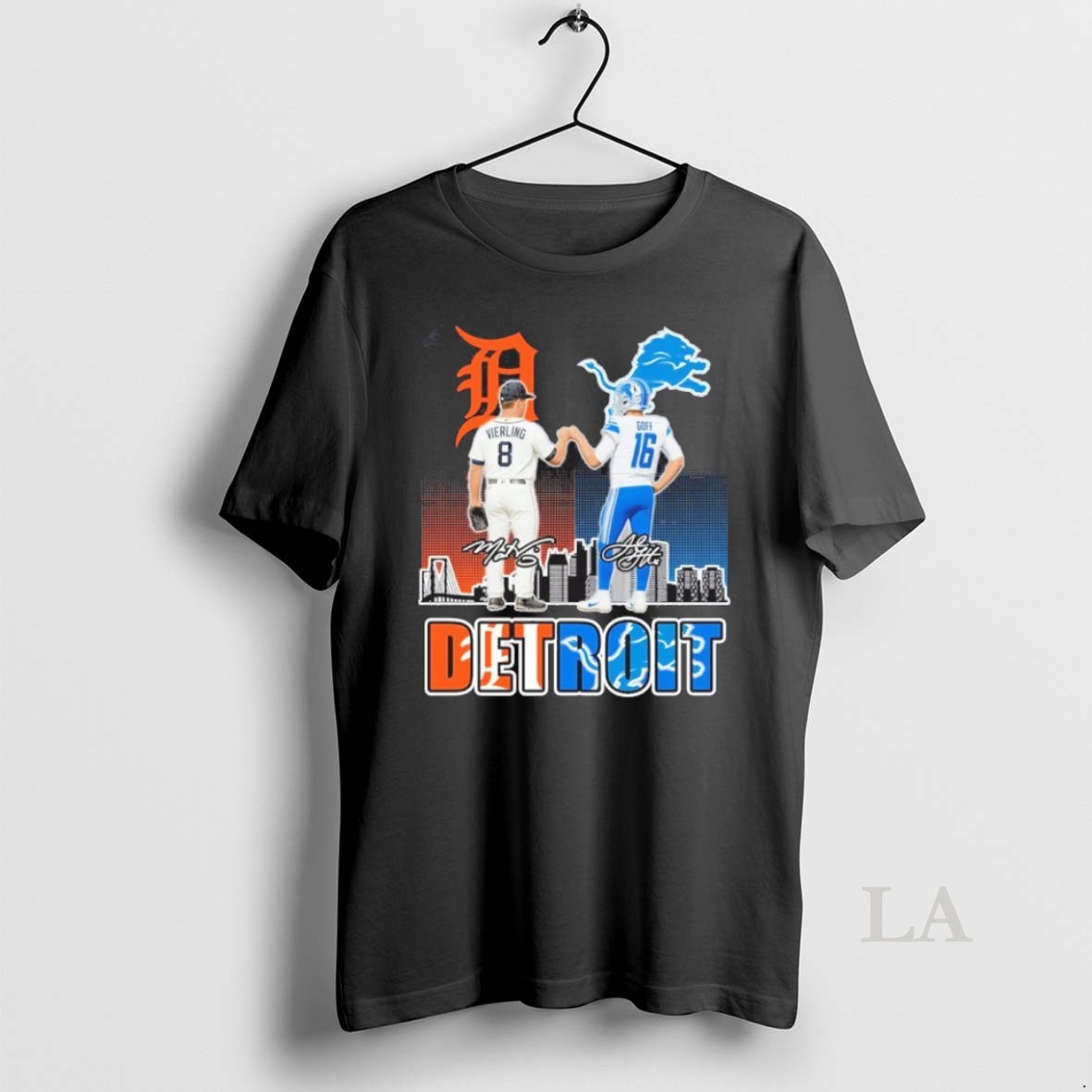 Original Tigers Vierling And Lions Jared Goff Detroit Shirt 2