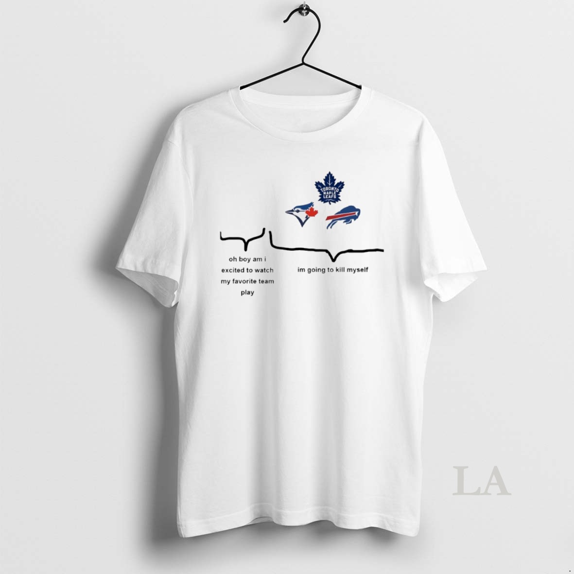 Original Toronto Blue Jays Toronto Maple Leafs Buffalo Bills Oh Boy Am I Excited To Watch My Favorite Team Play Shirt