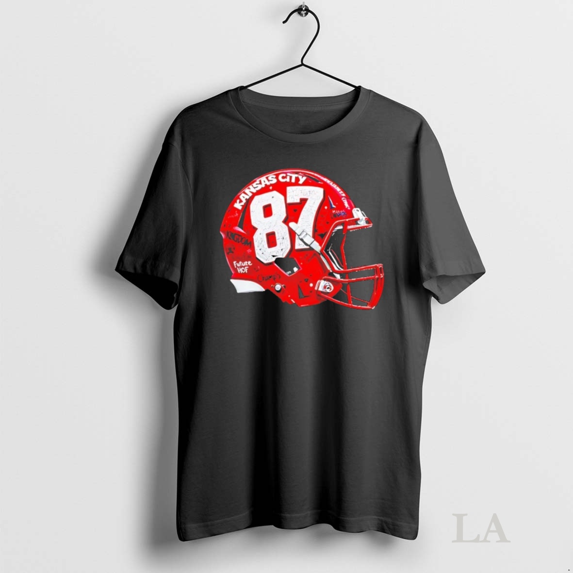 Original Travis Kelce Graffiti Helmet Kansas City Chiefs Shirt