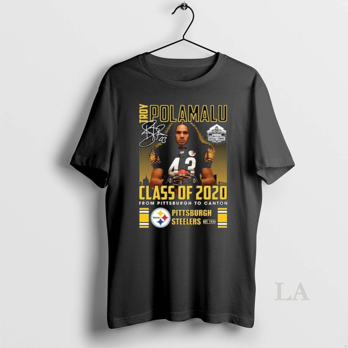 Original Troy Polamalu Class Of 2020 From Pittsburgh To Canton Signature Long Sleve Shirt