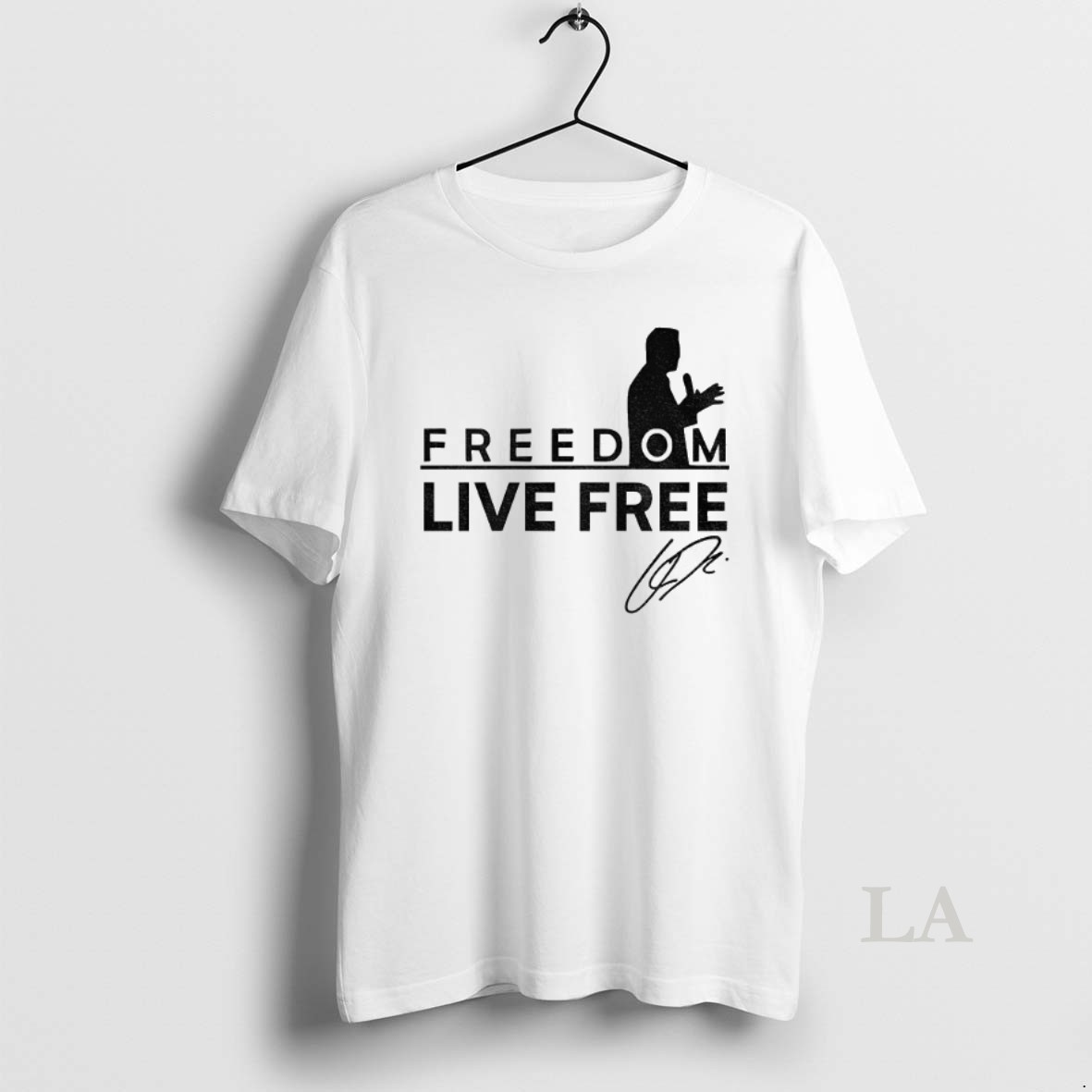 Original Turning Point Charlie Kirk Live Free Signed Shirt