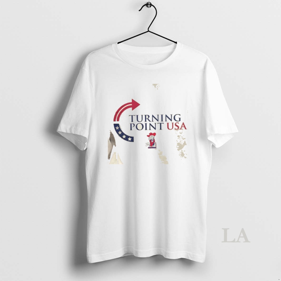 Original Turning Point Usa Charlie Kirk X Mississippi Ole Miss Rebels 2 Sided Shirt