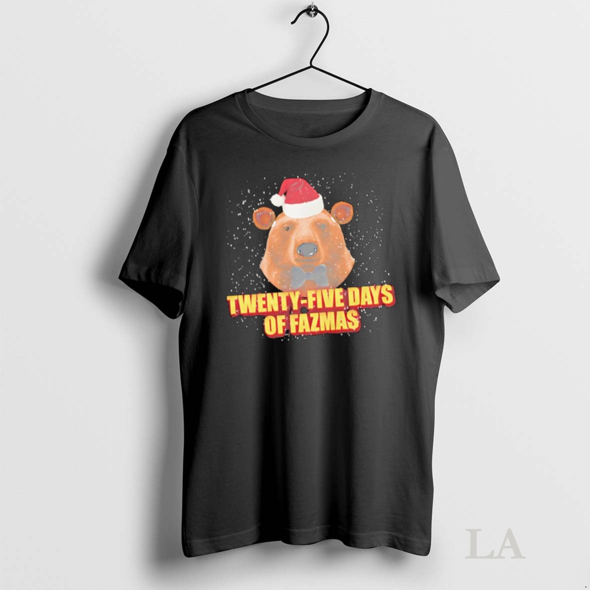 Original Twenty Five Days Of Fazmas Bear Santa Hat Graphic Shirt