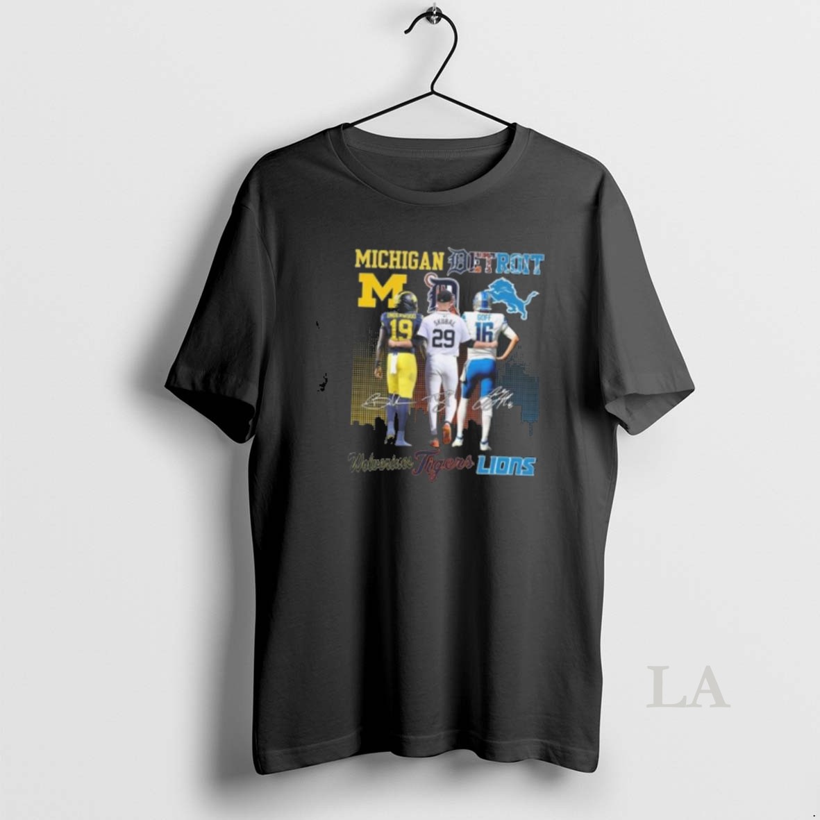 Original Underwood Michigan Wolverines Skubal Detroit Tigers And Goff Detroit Lions Signatures Shirt