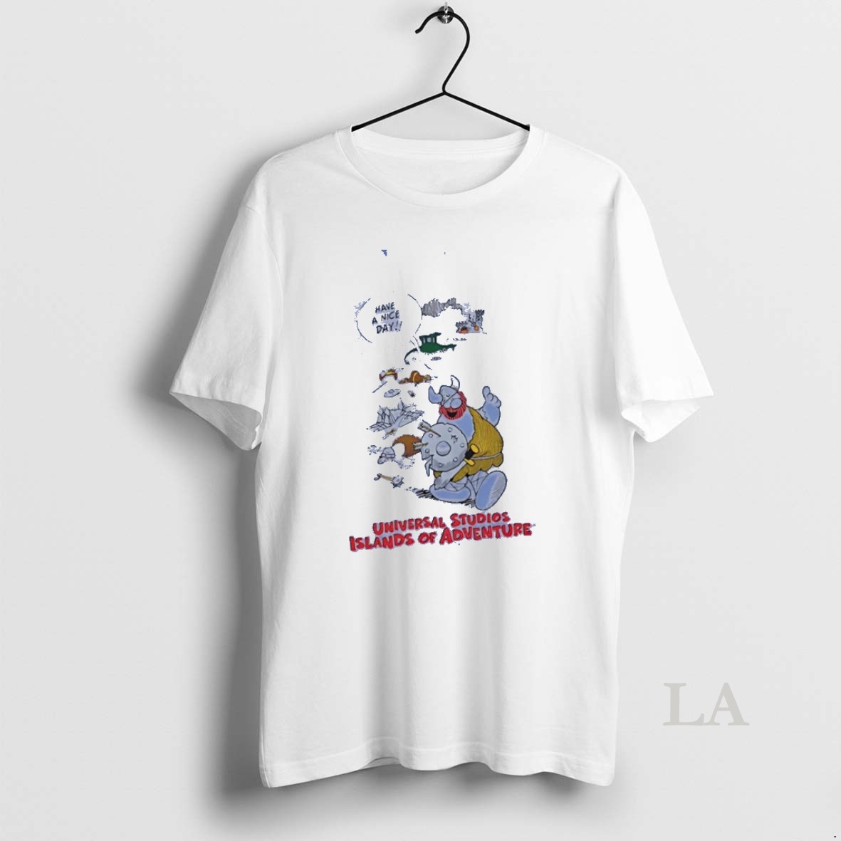 Original Universal Studios Islands Of Adventure Viking Have A Nice Day Shirt