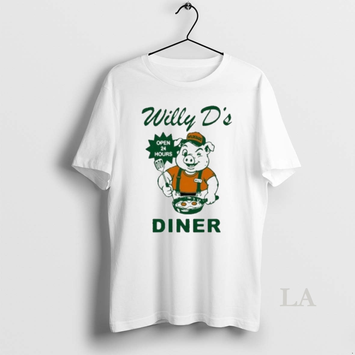 Original Wilderado Willy Ds Diner Open 24 Hours Painting Shirt