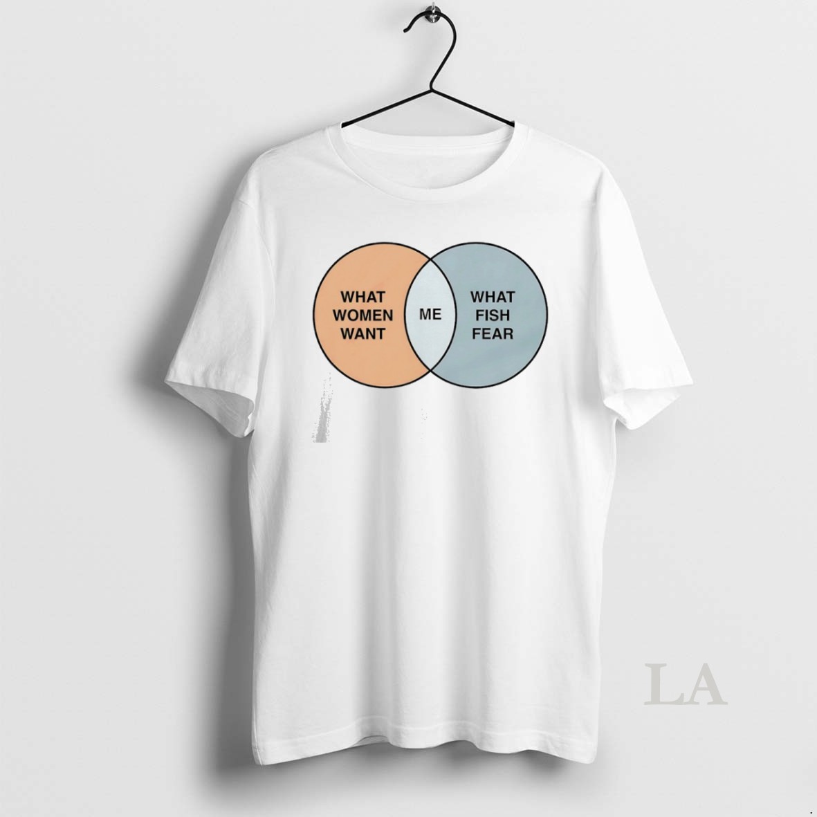 Original Women Want Me Fish Fear Me Venn Diagram Shirt