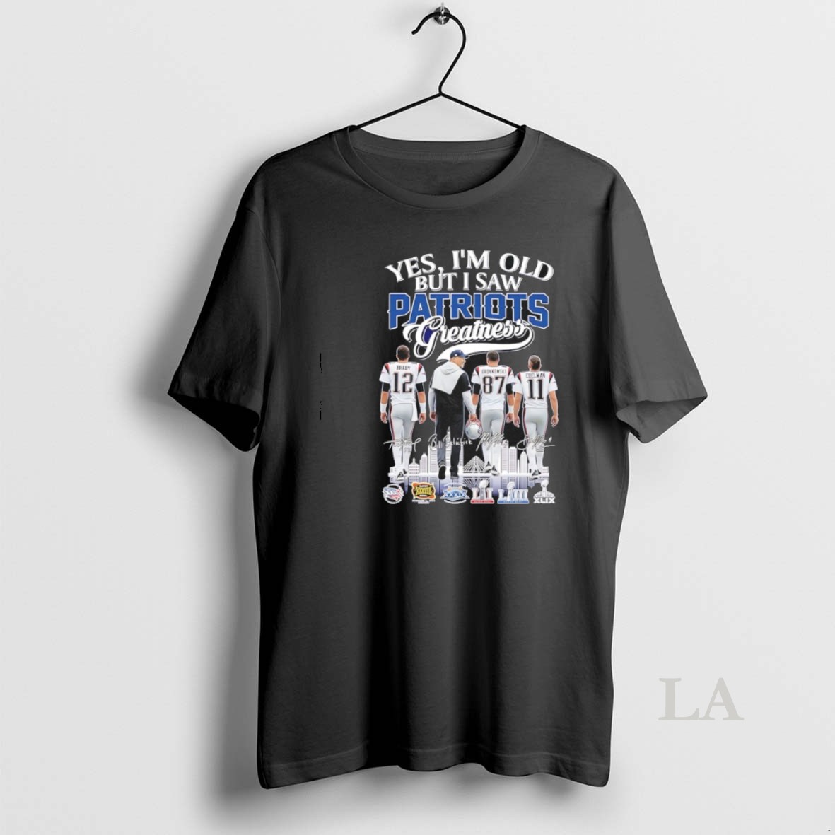 Original Yes I Am Old But I Saw New England Patriots Greatness 6x Super Bowl Signatures Shirt