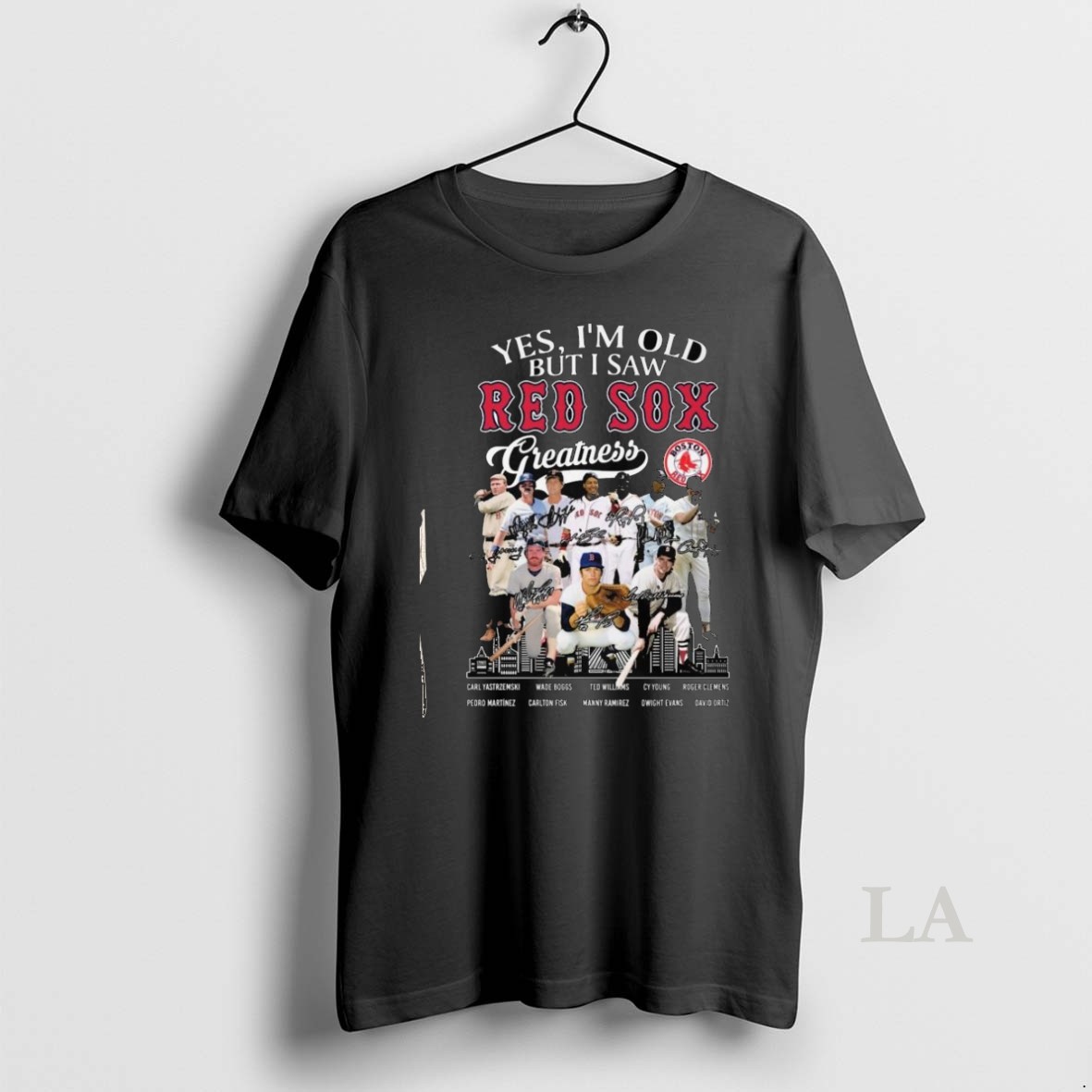 Original Yes Im Old But I Saw Boston Red Sox Greatness 2025 Postseason Skyline Signatures Long Sleve Shirt