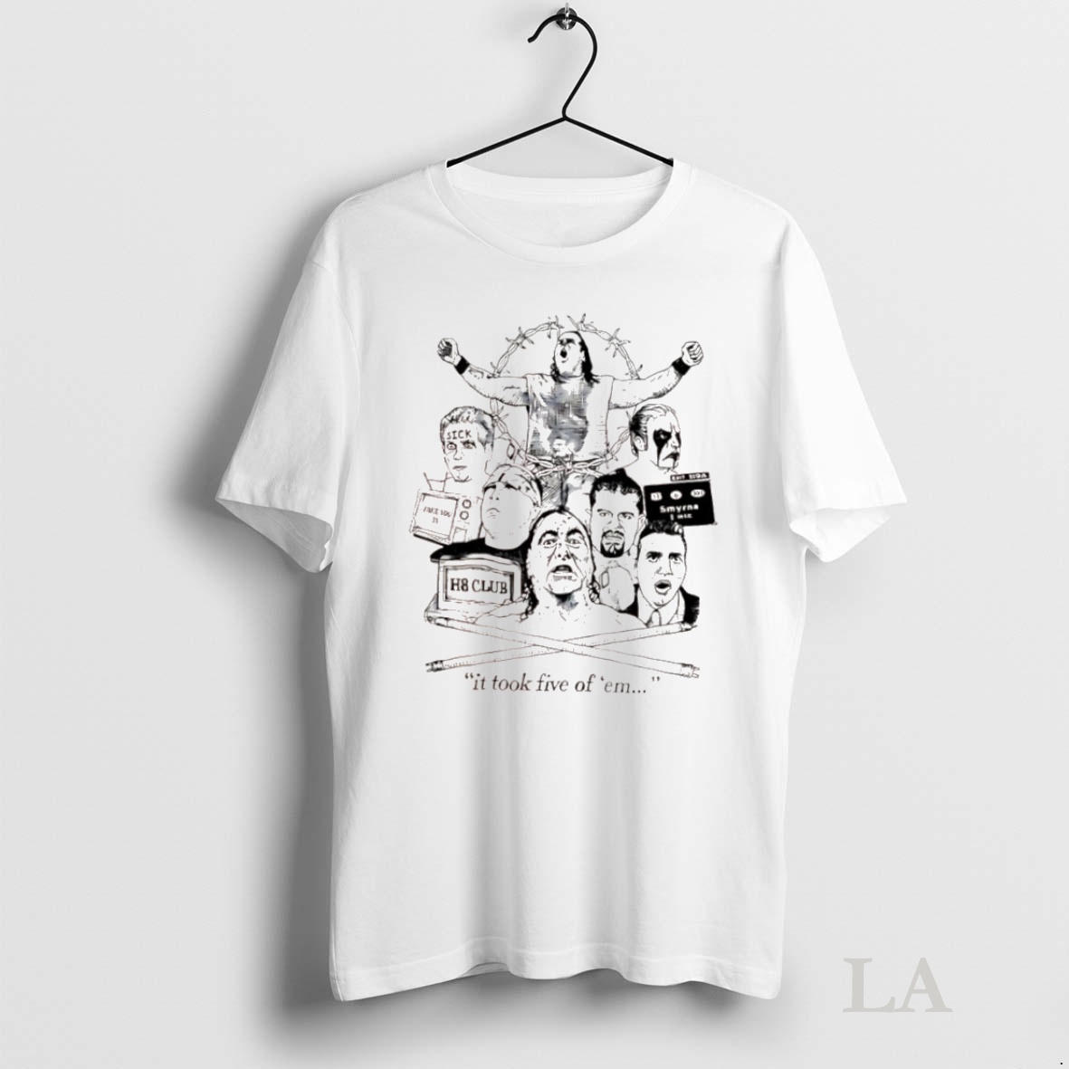 Original Zandigs Famous Jesus It Took Five Of Em Graphic Shirt