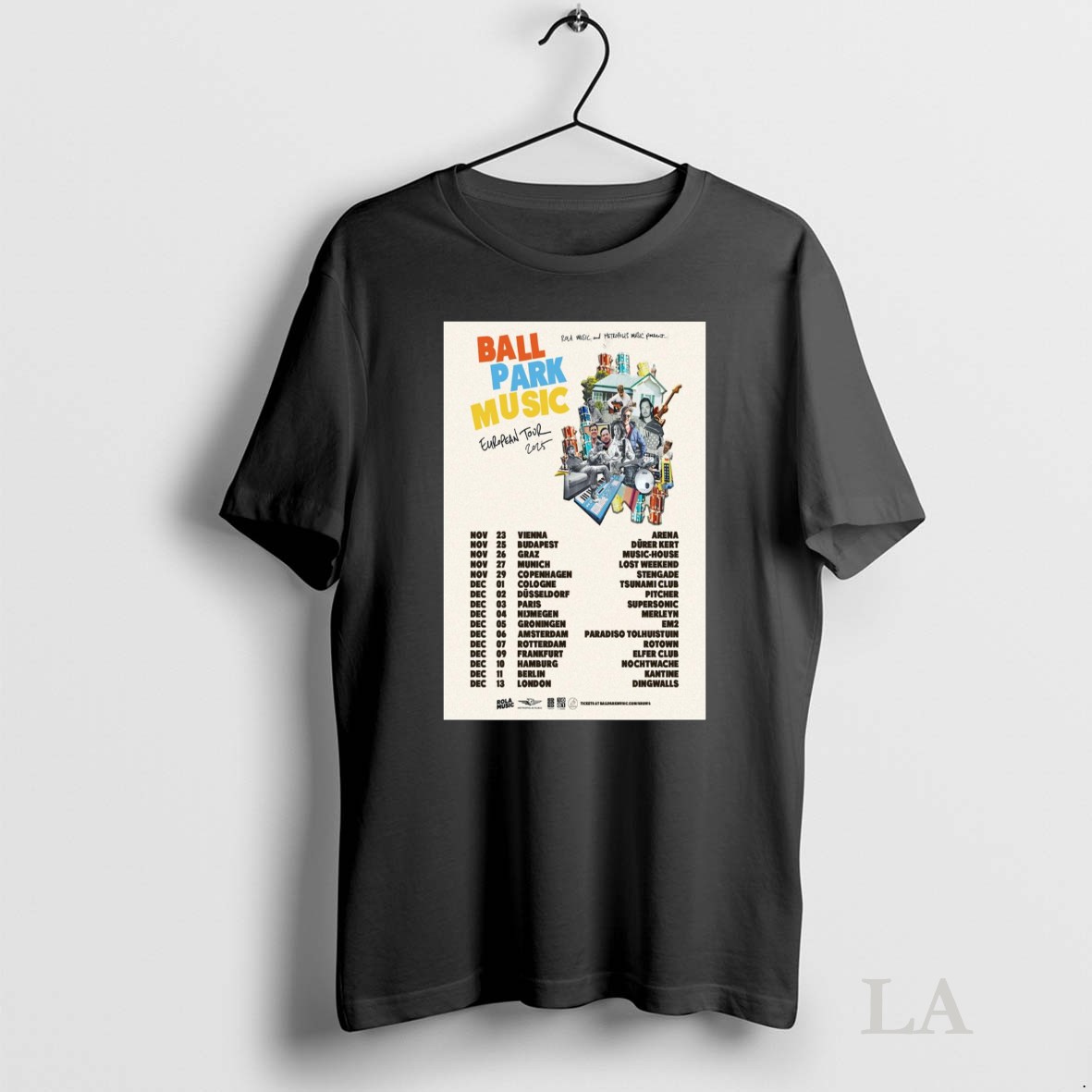 Original Ball Park Music European Tour 2025 Shirt