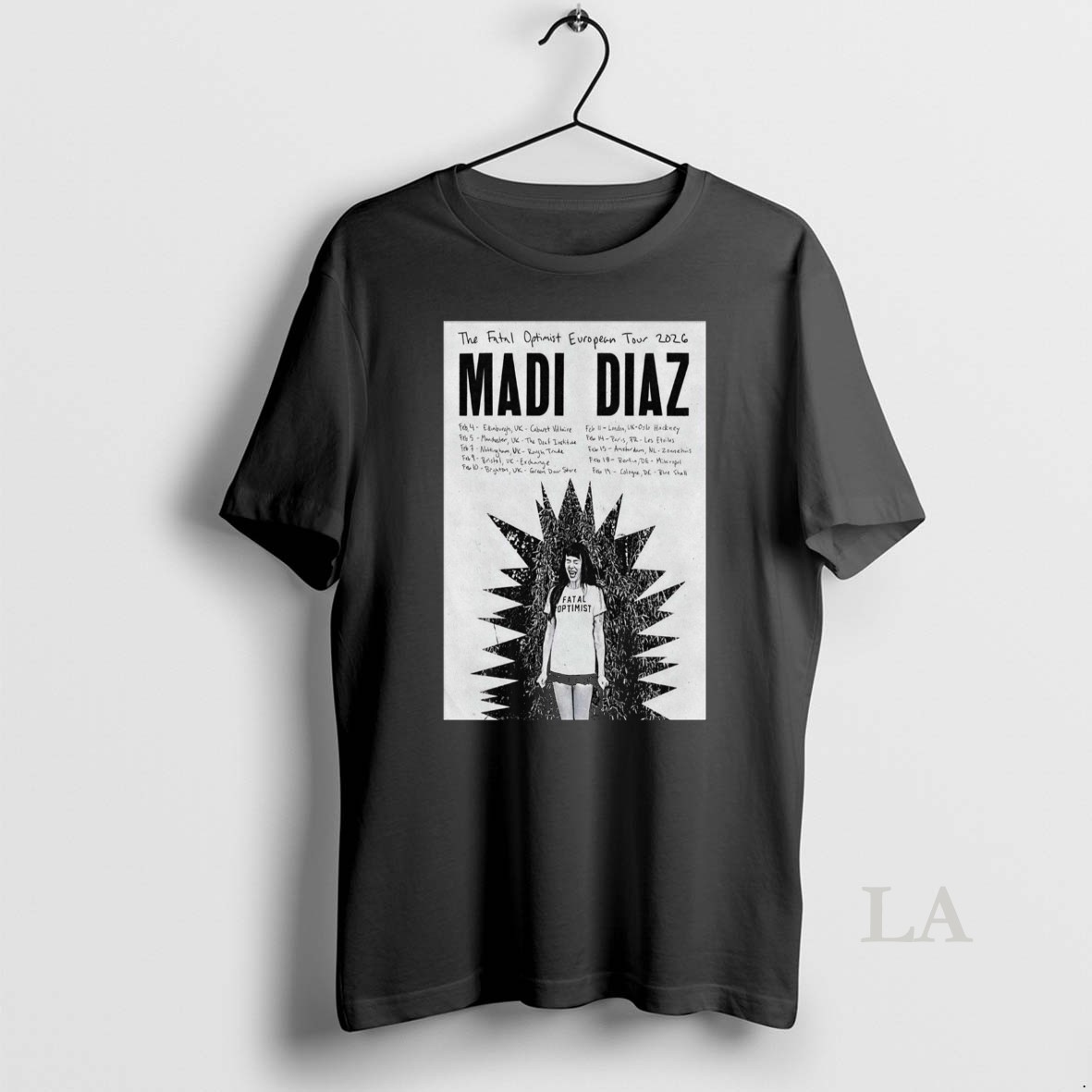 Original Madi Diaz The Fatal Optimist European 2026 Concert Shirt