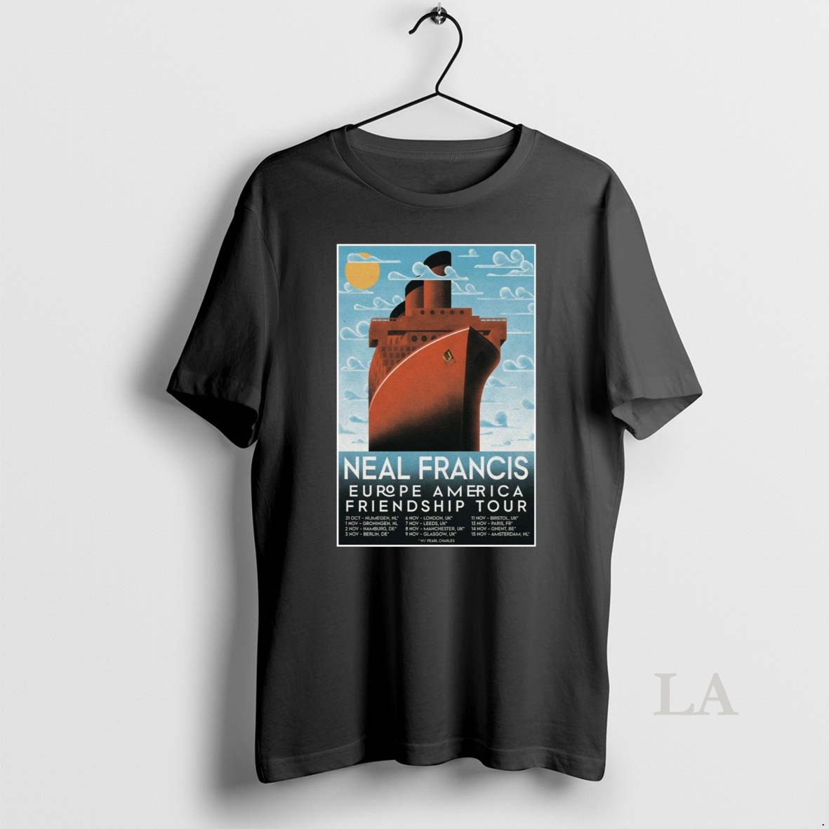 Original Neal Francis Europe America Friendship Tour 2025 Portrait Shirt