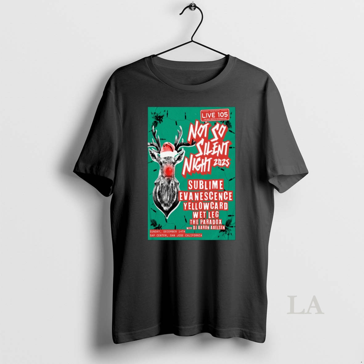 Original Not So Silent Night At Sap Center In San Jose Ca On Dec 14 2025 Tour Shirt