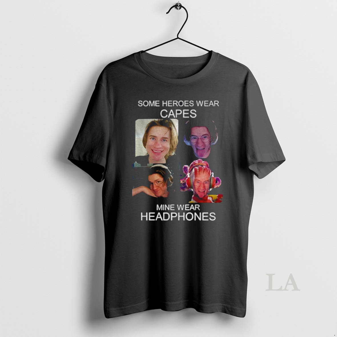 Original Some Heroes Wear Capes Mine Wear Headphones T Shirt Upuelx Shirt