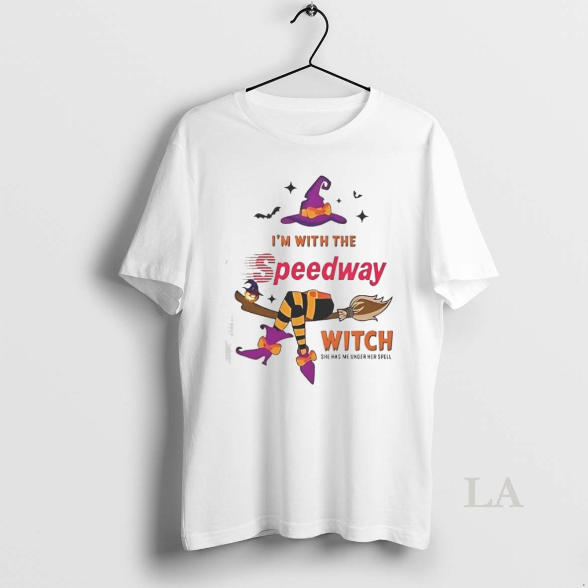 Original Speedway Im With The Witch She Has Me Under Her Spell Halloween T Shirt Py774f Shirt