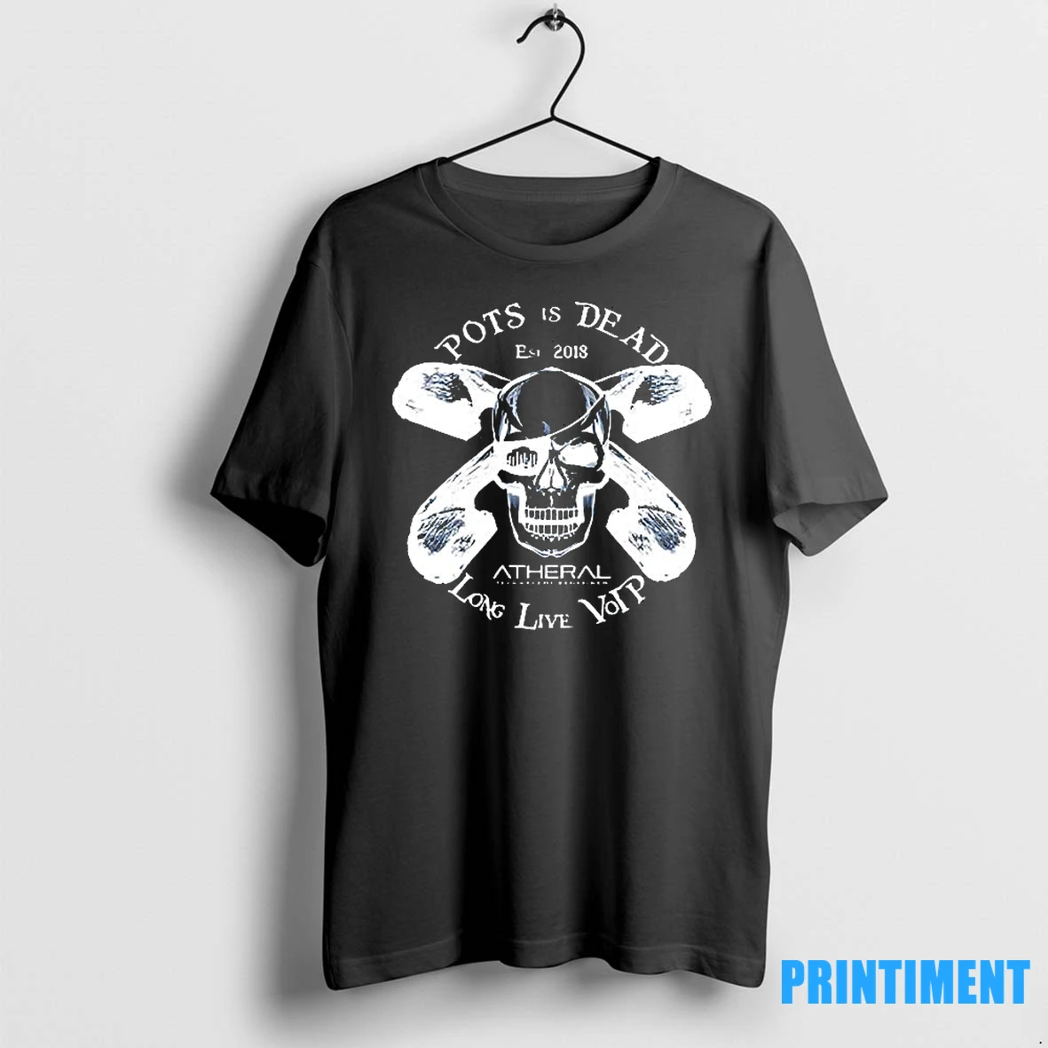 Pots Is Dead Long Live Voip Skull Vintage Tshirts Sweater Hoodie