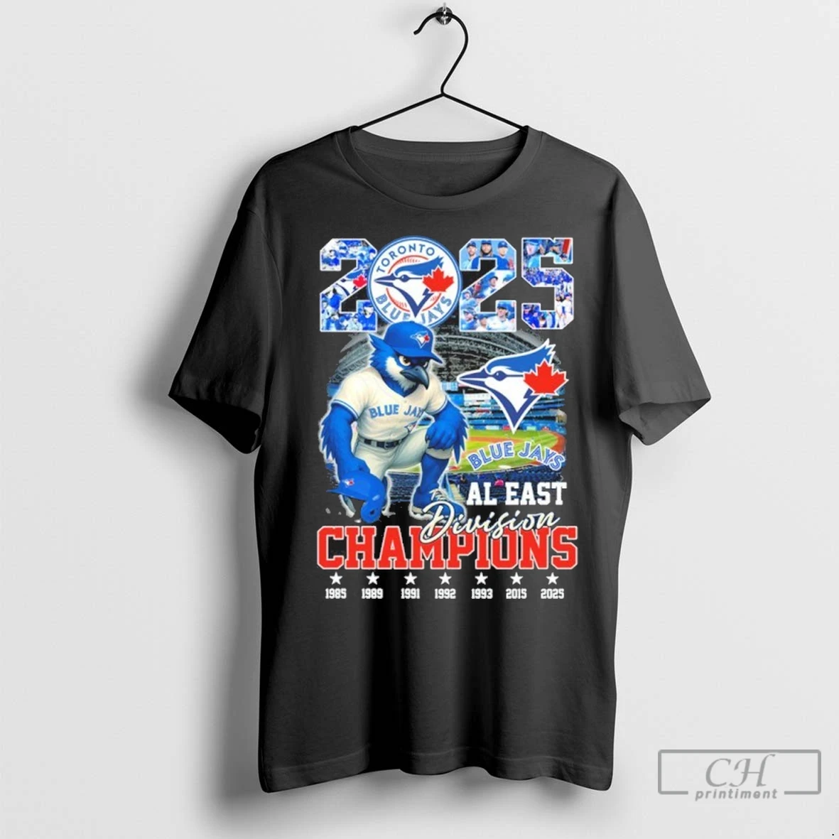 Premium 2025 Al East Division Champions Toronto Blue Jays Mascot Vintage T Shirt