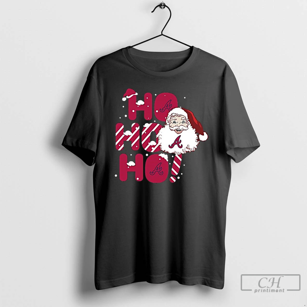 Premium 2025 Atlanta Braves Christmas Santa Ho Ho Ho T Shirts Hoodie