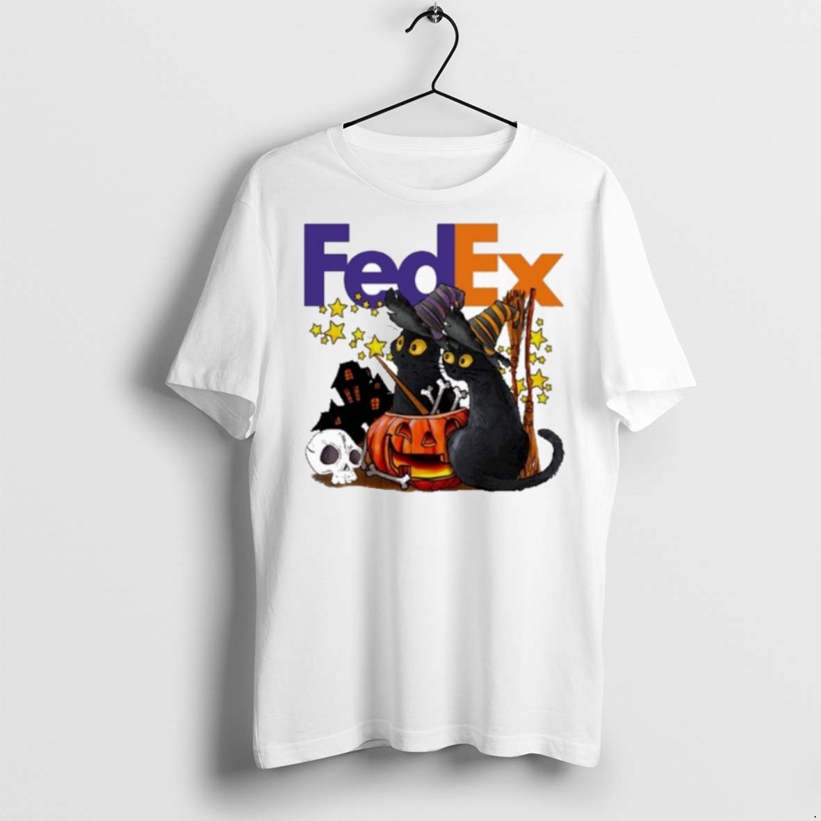 Premium 2025 Fedex Logo Cats Witch Halloween T Shirts