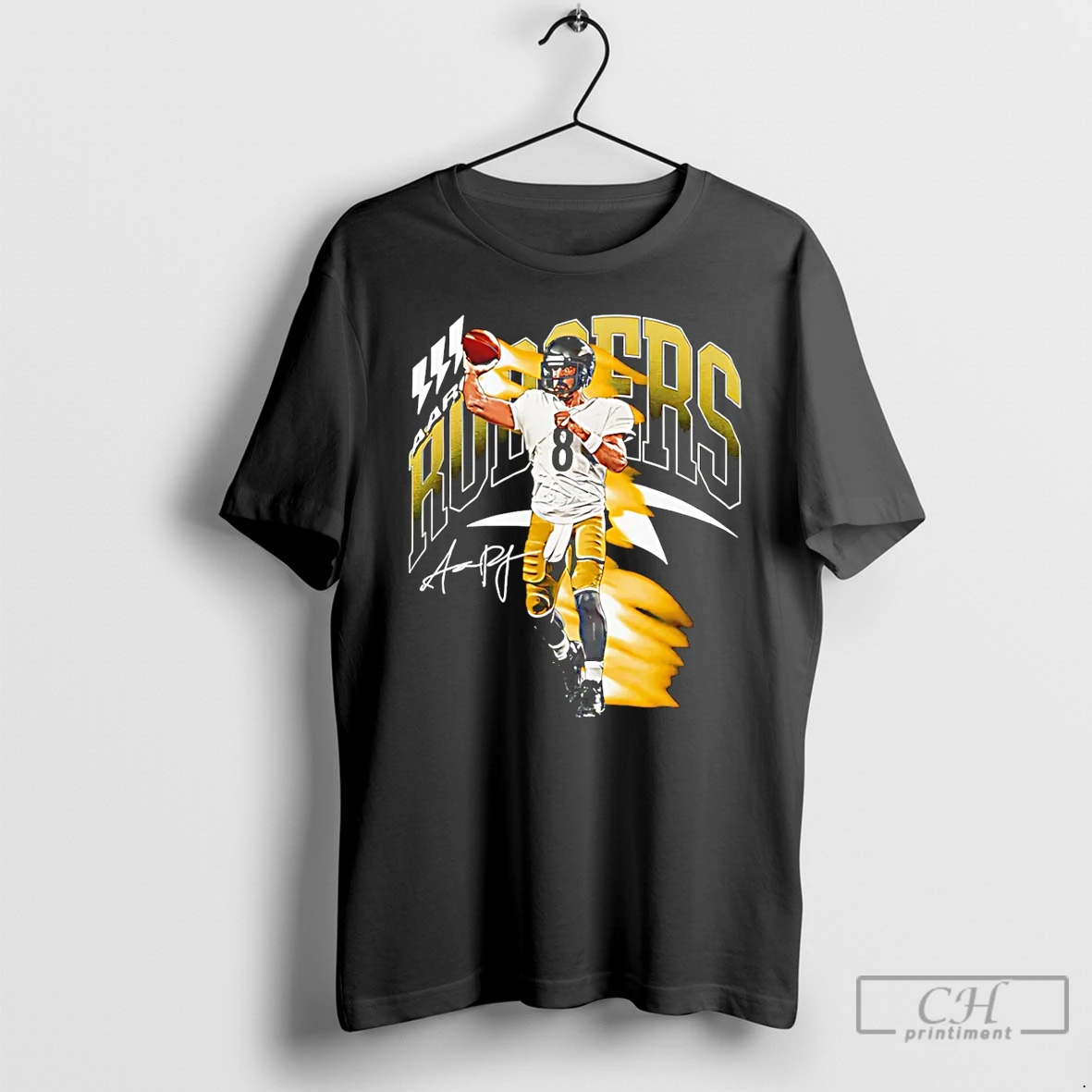 Premium Aaron Rodgers Pittsburgh Steelers Signature Retro T Shirts Hoodie