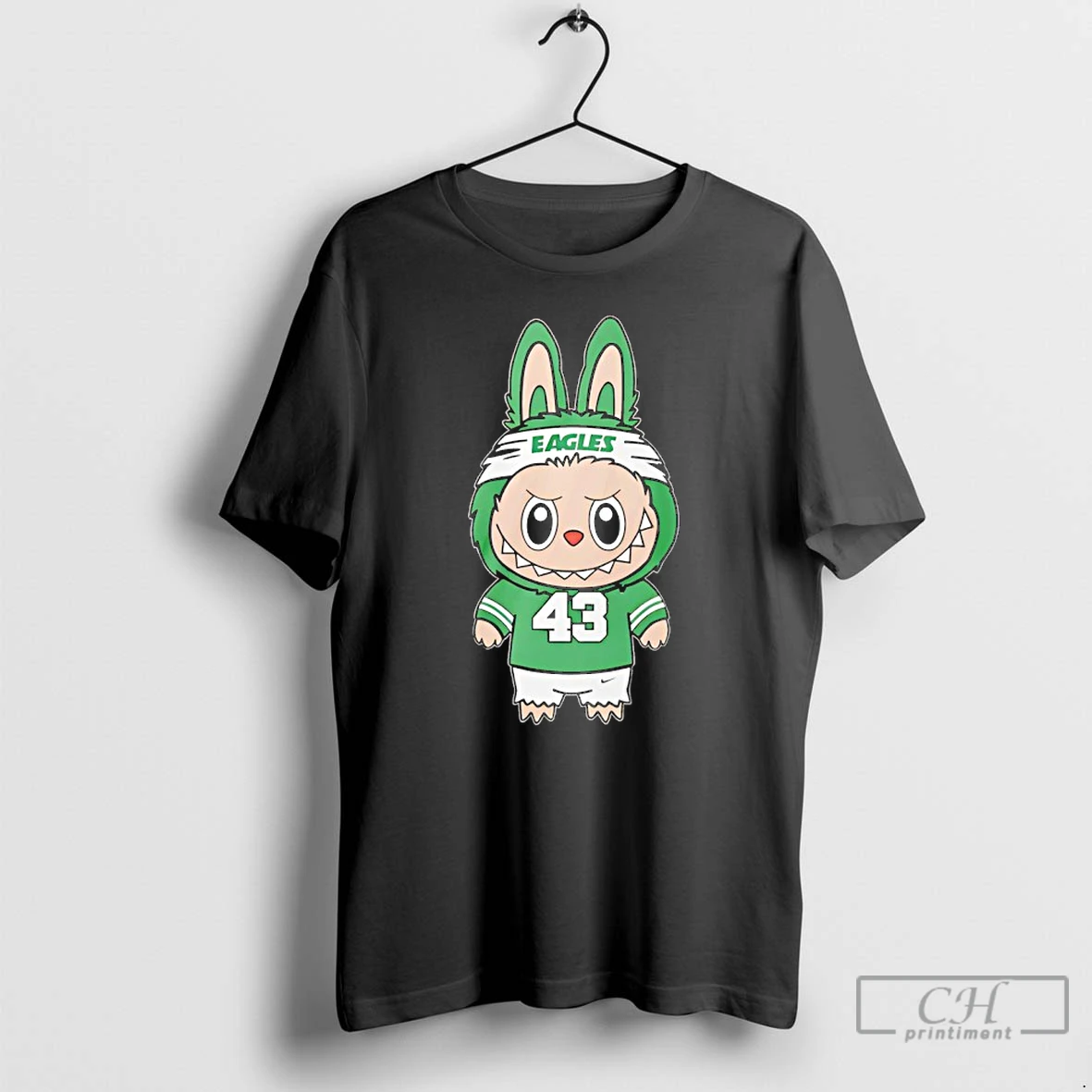 Premium American Football Labubu Mascot Philadelphia Eagles T Shirts Hoodie