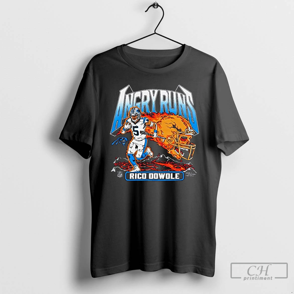 Premium Angry Runs Rico Dowdle Carolina Panthers Nfl 2025 Ornaments T Shirts Hoodie