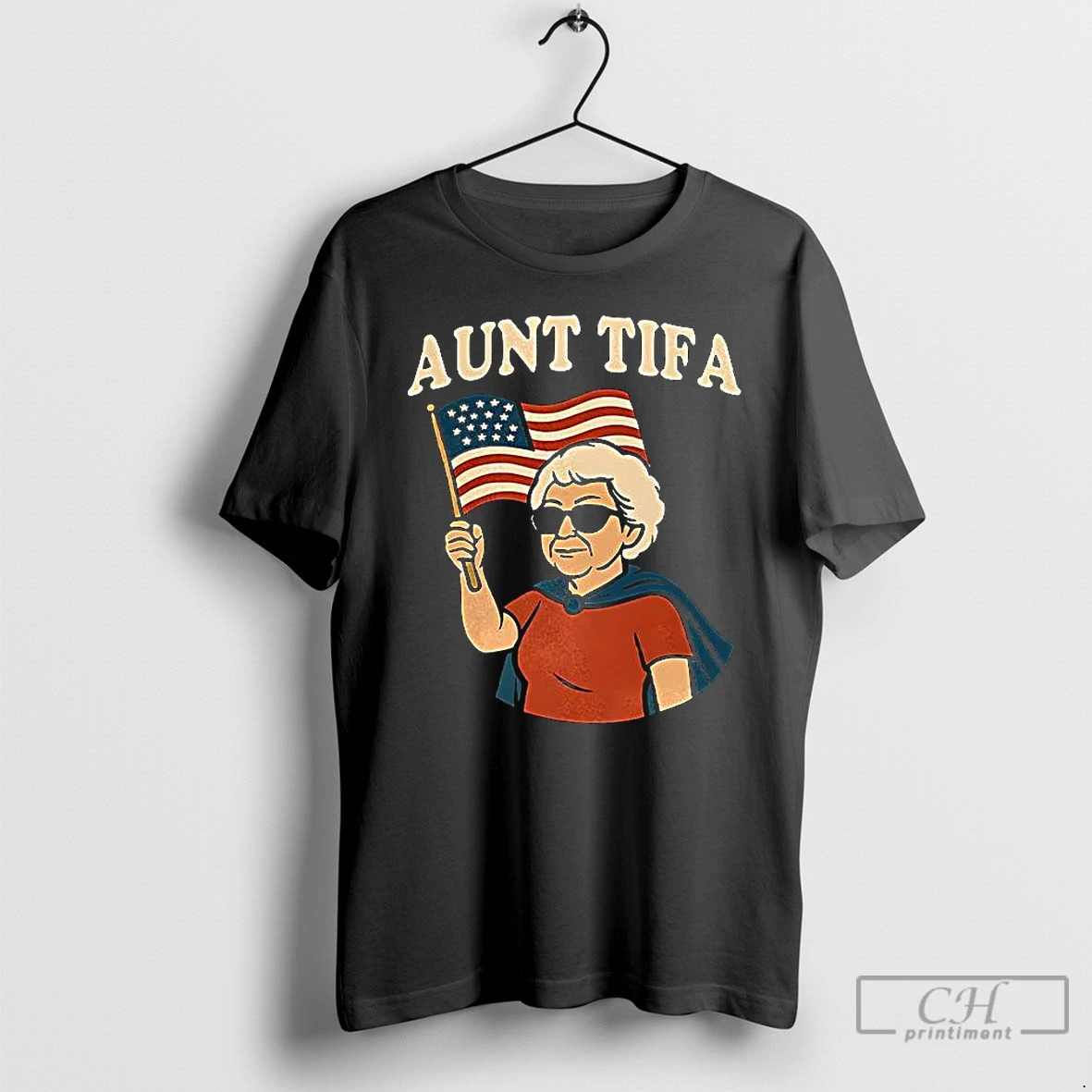 Premium Aunt Tifa Usa Flag T Shirts