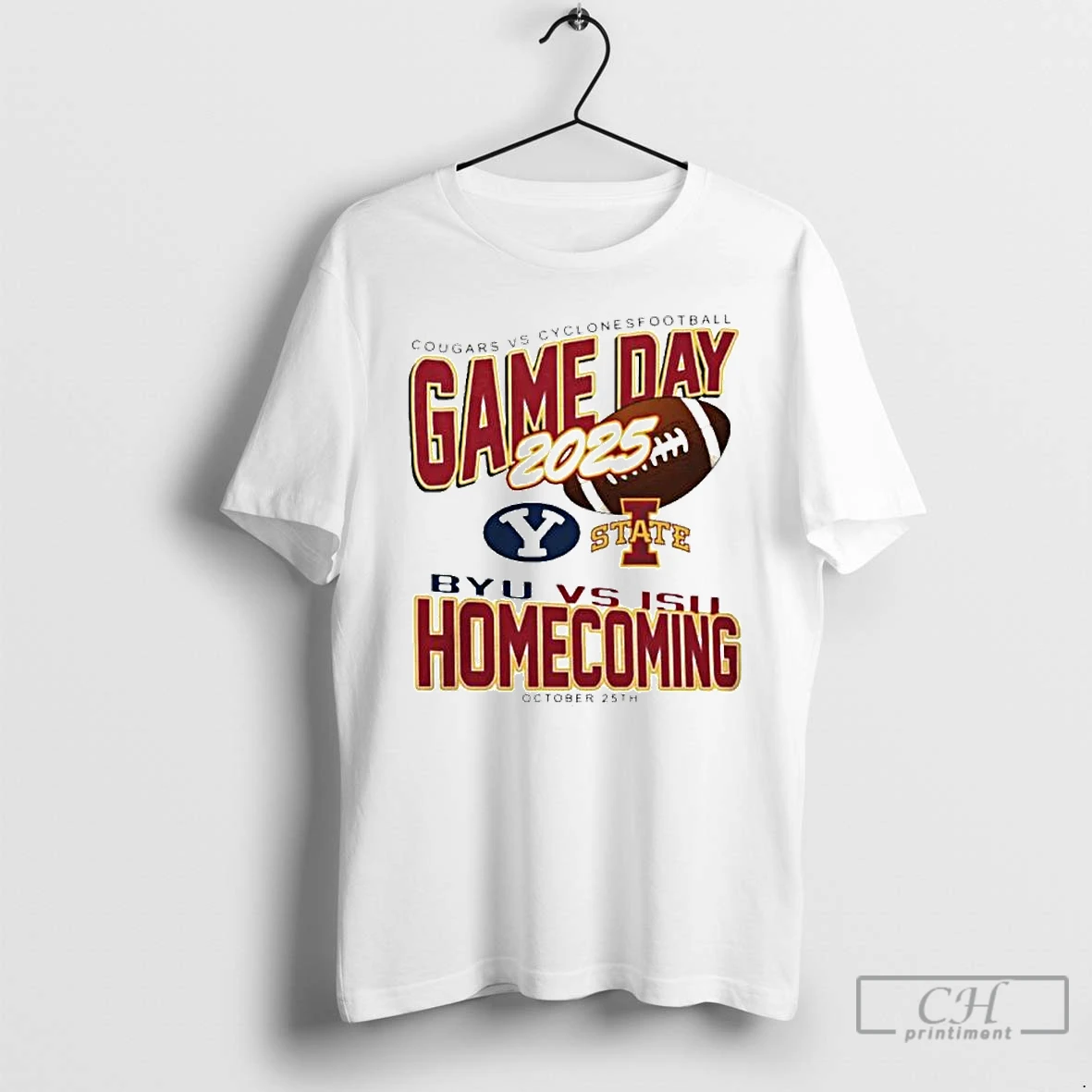 Premium Byu Cougars Vs Iowa State Cyclones 2025 Homecoming Gameday Ornaments T Shirts Hoodie