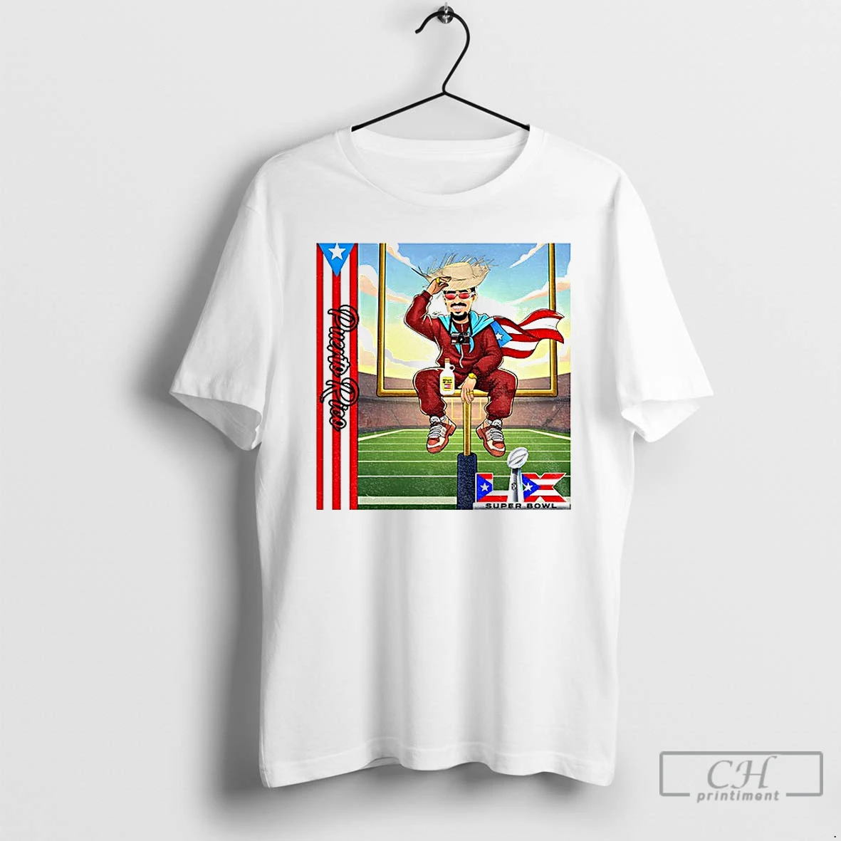 Premium Bad Bunny Super Bowl Boricua Lix Nfl Football T Shirts Hoodie