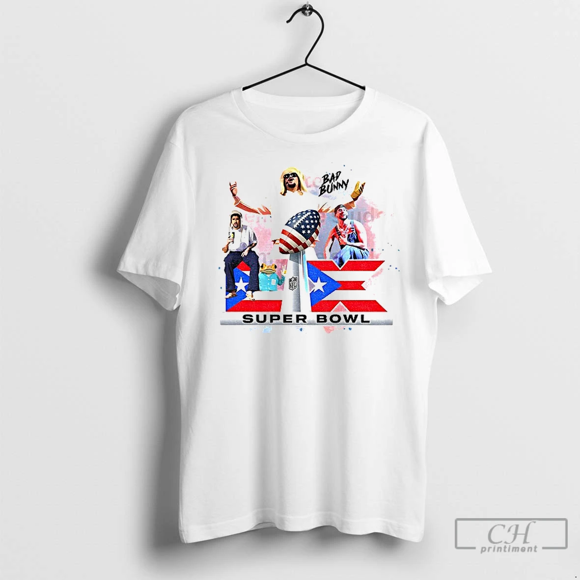 Premium Bad Bunny X Super Bowl Lxx Puerto Rican Pride Meets Game Day Vibes T Shirt