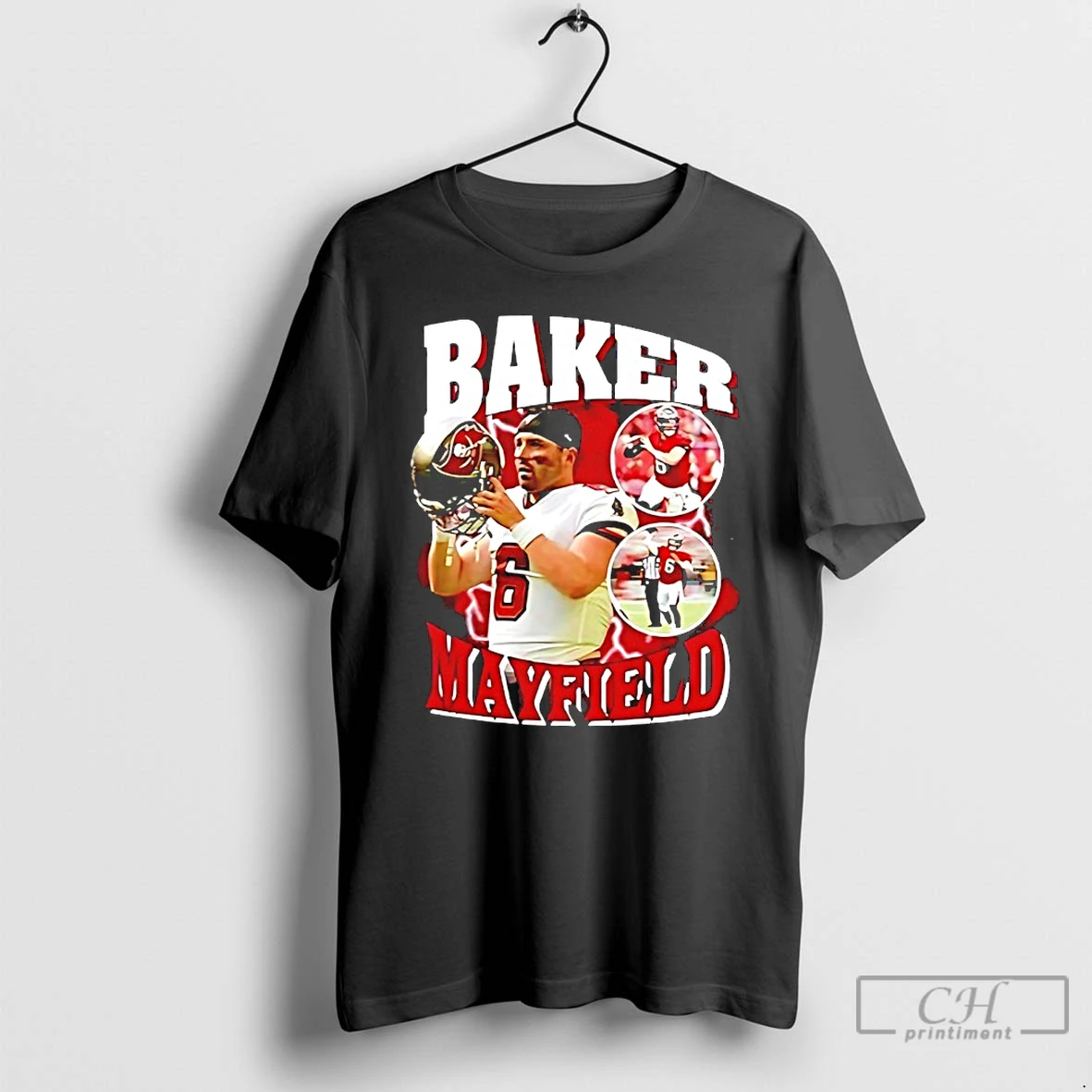 Premium Baker Mayfield Tampa Bay Buccaneers Player Collage 90s Bootleg T Shirts Hoodie