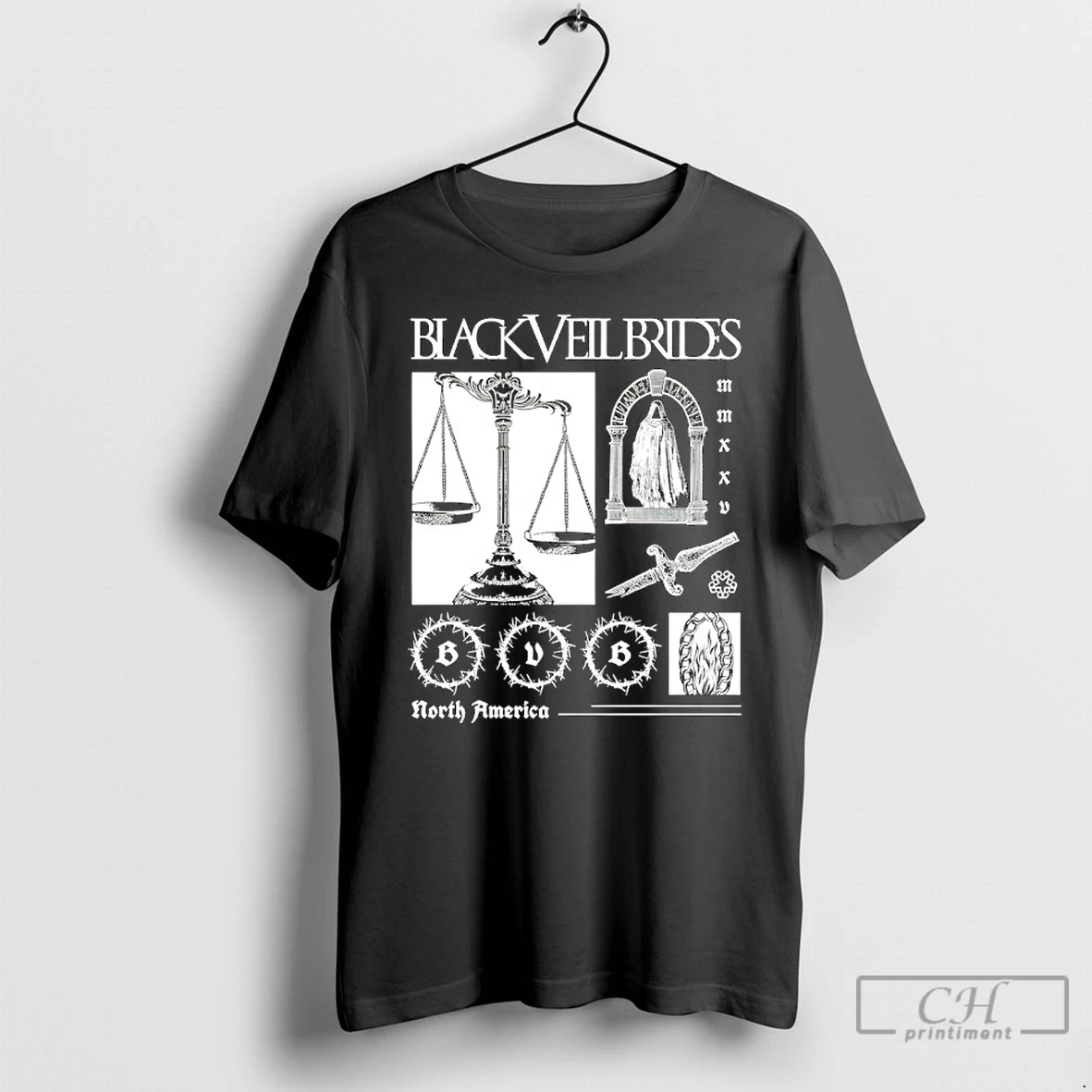 Premium Black Veil Brides Scaled Of Justice T Shirts Hoodie