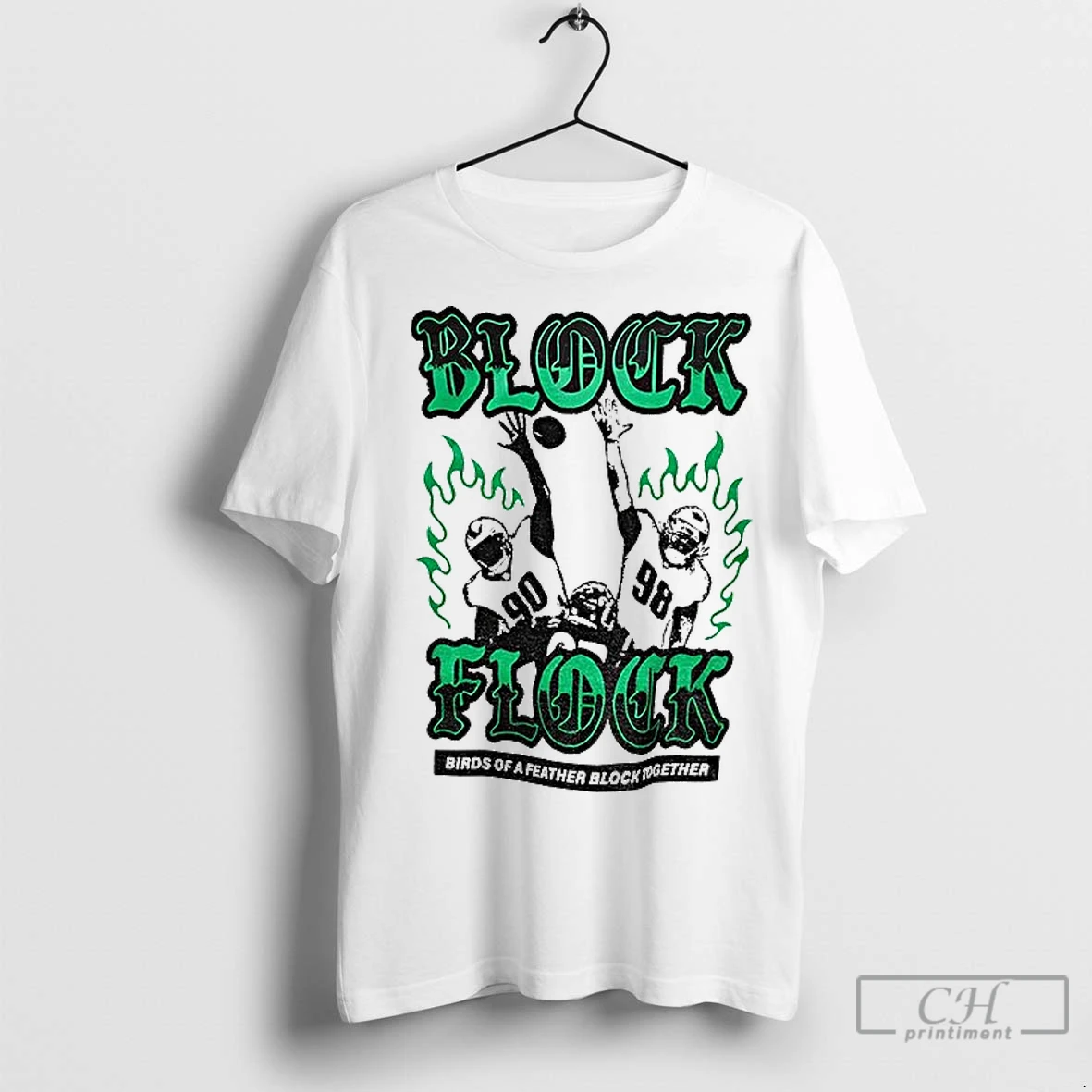 Premium Block Flock Birds Of A Feather Block Together Philadelphia Eagles Football T Shirt