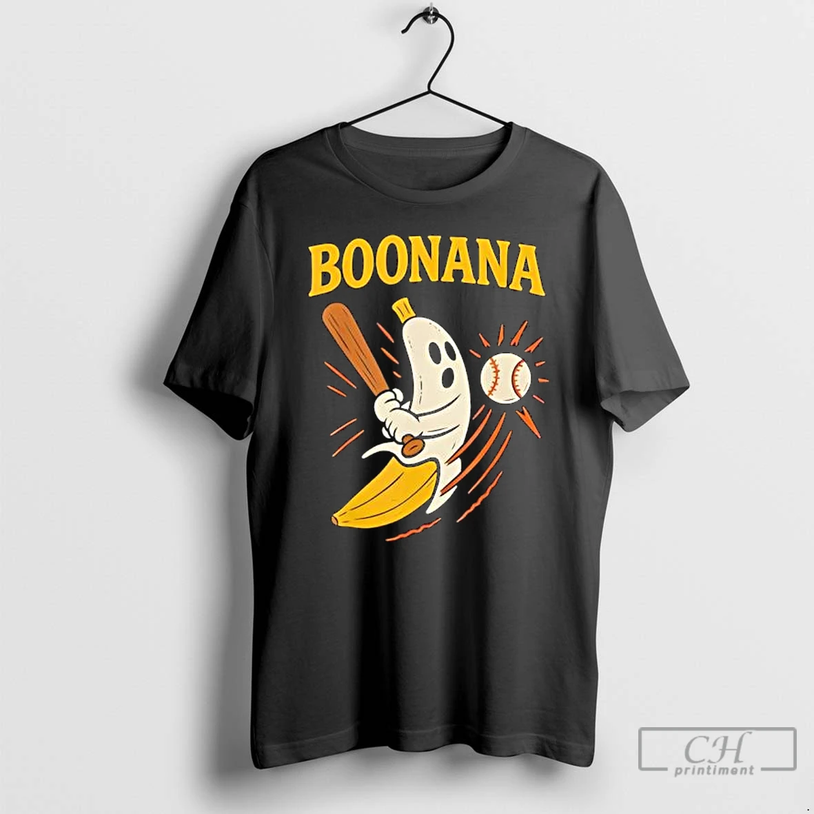 Premium Boonana Baseball Funny Halloween Ghost Spooky Banana Costume T Shirts Hoodie