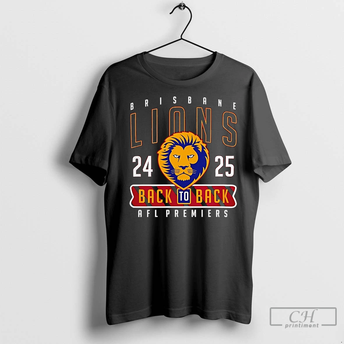 Premium Brisbane Lions Afl 2025 Back To Back Premiership Champions T Shirt