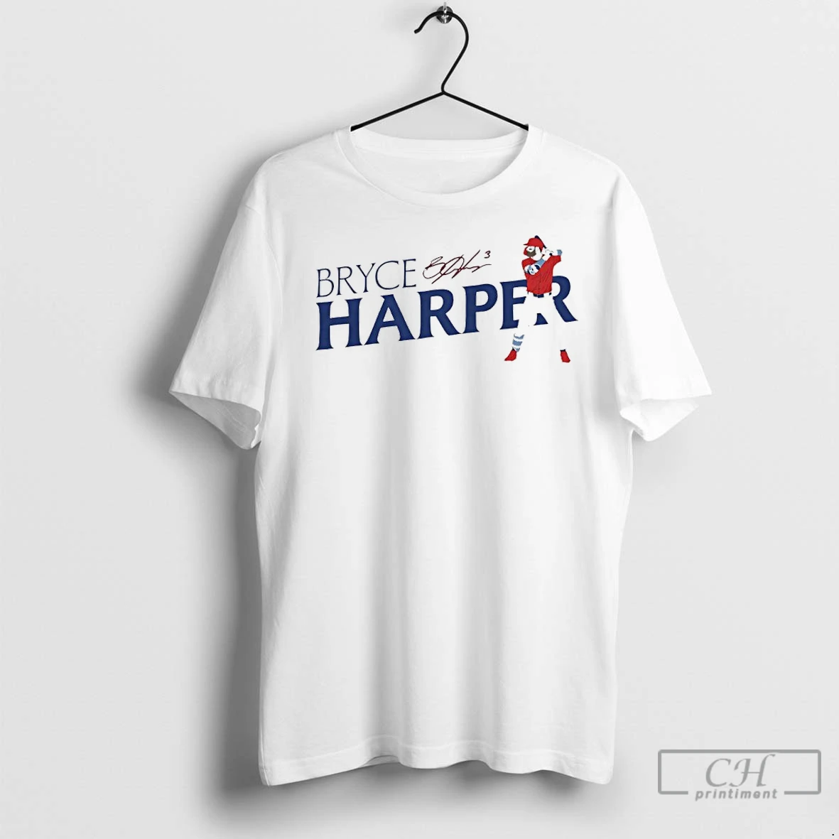 Premium Bryce Harper Philadelphia Phillies Swing Signature T Shirt