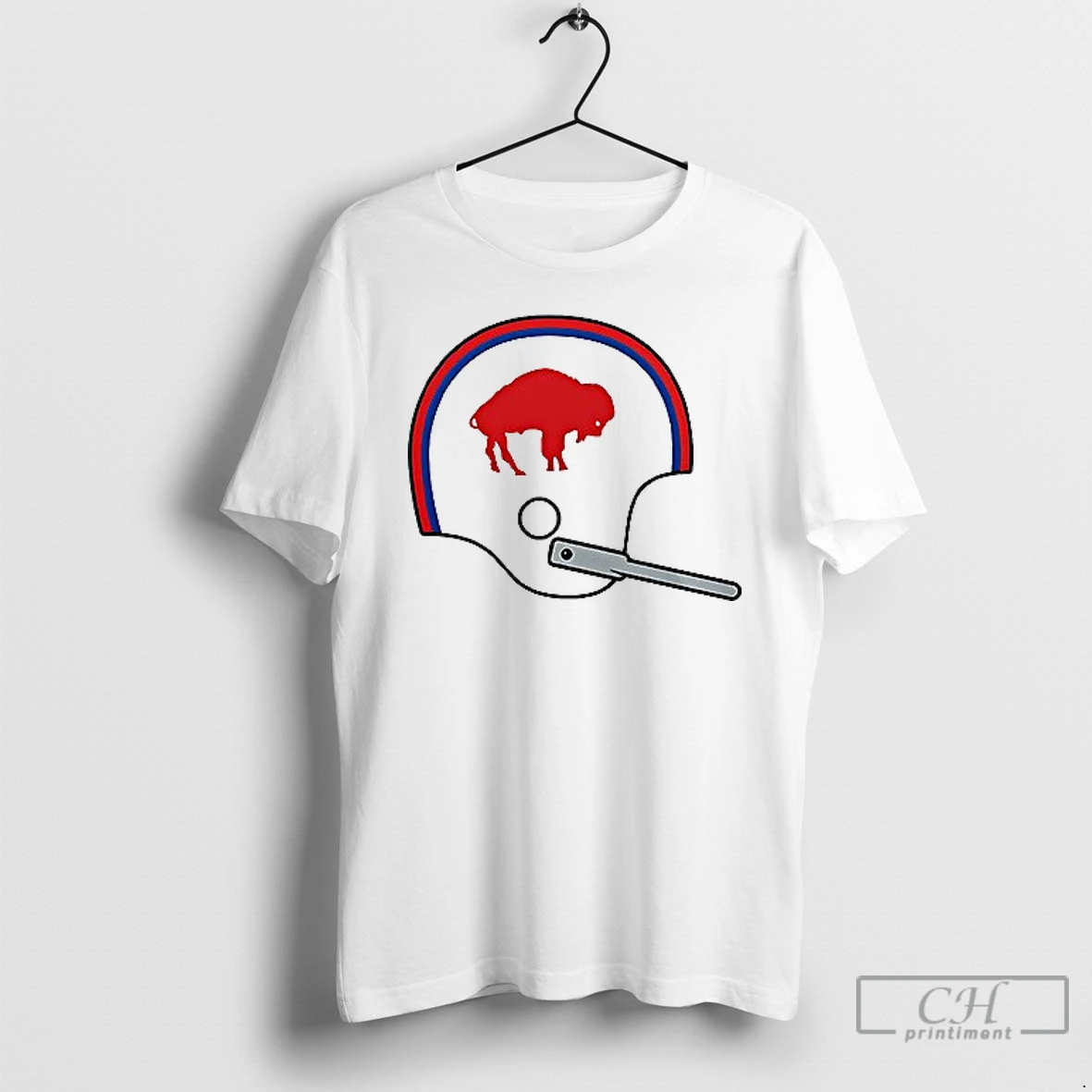Premium Buffalo Bills Mascot Helmet 1 Sided T Shirts
