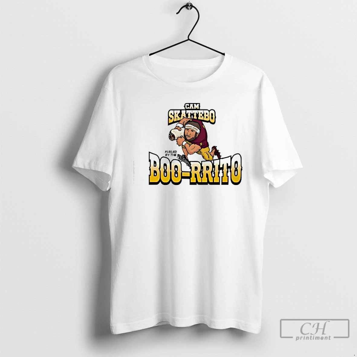 Premium Cam Skattebo Fueled By The Burrito T Shirts Hoodie