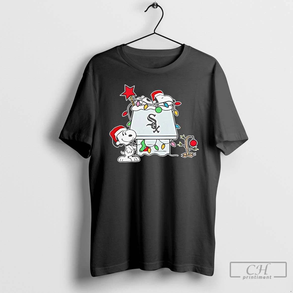 Premium Chicago White Sox Christmas Snoopy Doghouse T Shirts Hoodie